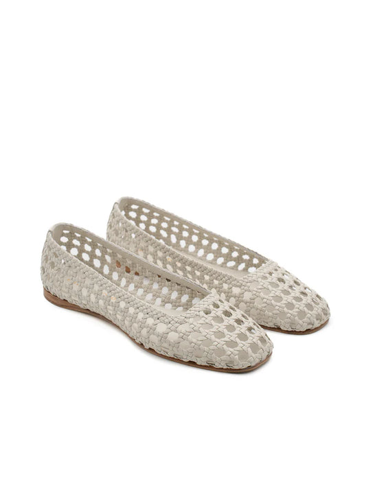 Shell Nappa Ballerina Flats