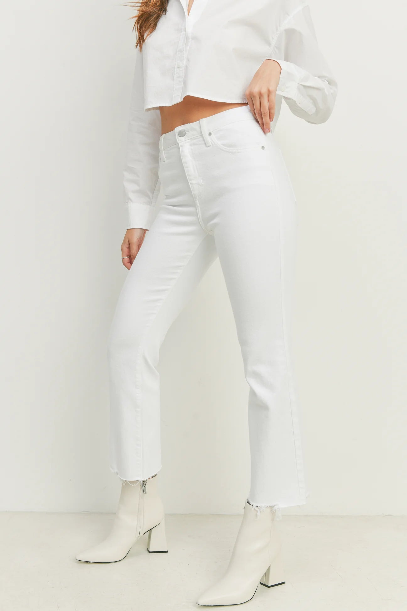 Vintage Cropped Flare - Optic White