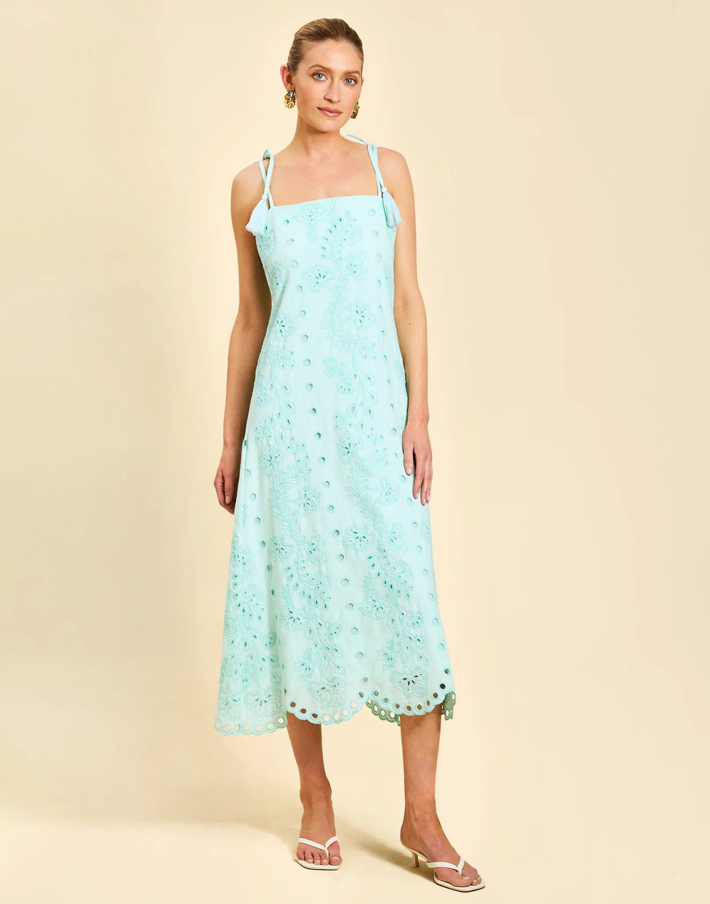 Salvador Tassel Midi Dress