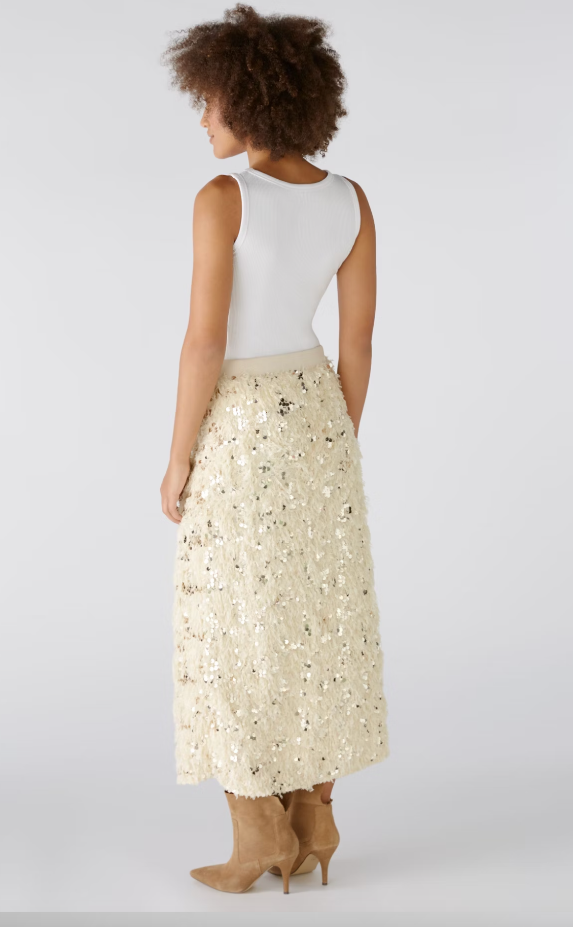 Midi Skirt Feather Optics