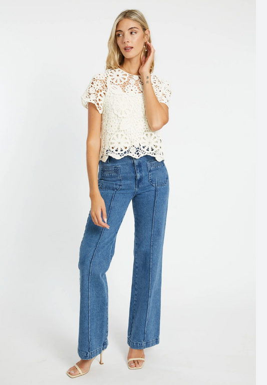 Carmen Ivory Lace Top