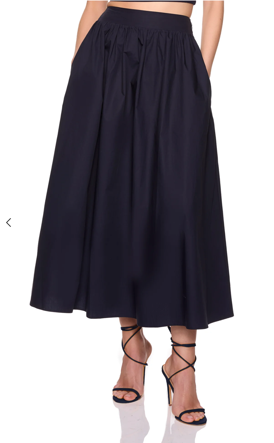 Poplin Midi Skirt