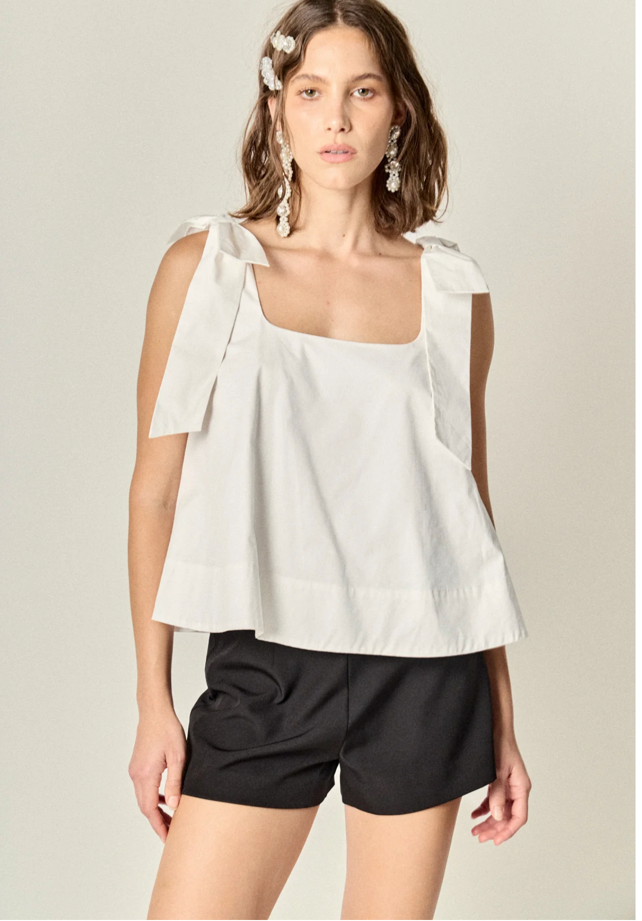 Bow Sleeveless Top
