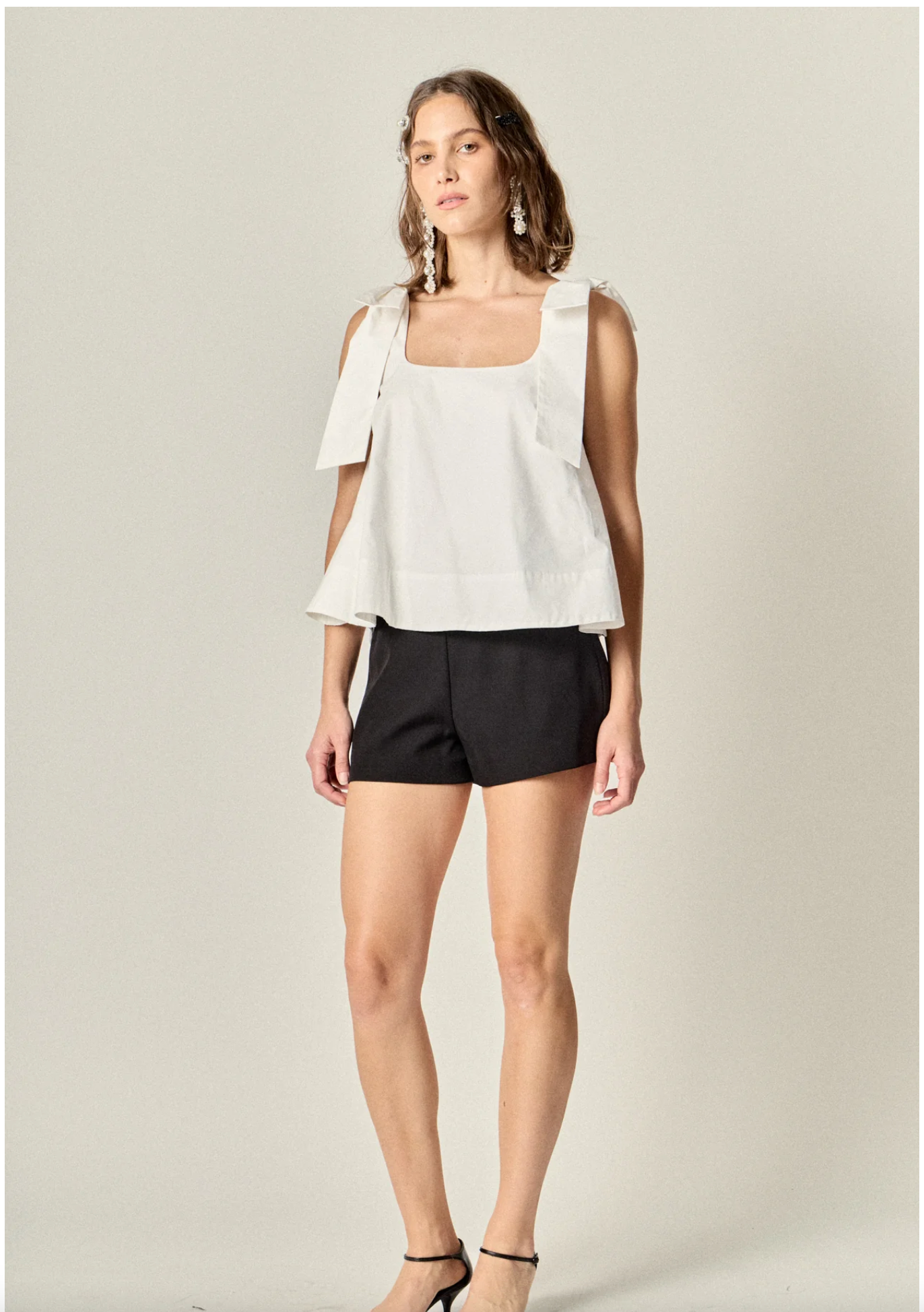 Bow Sleeveless Top