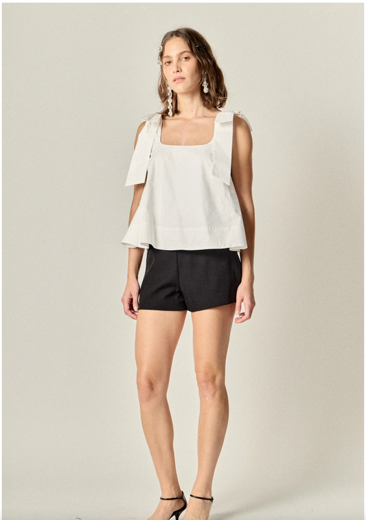 Bow Sleeveless Top