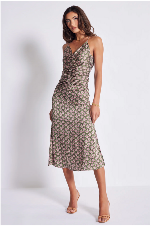 Adria Rushed Front Dress