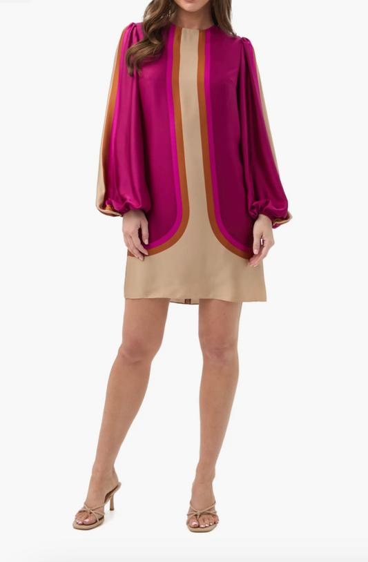 Elm Long Sleeve Printed Shift Dress