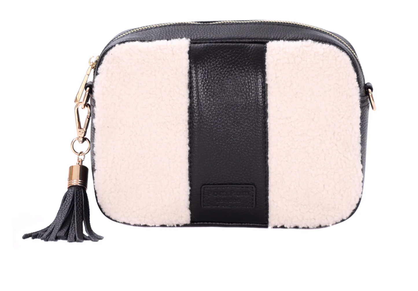 City Faux Fleece & leather Bag