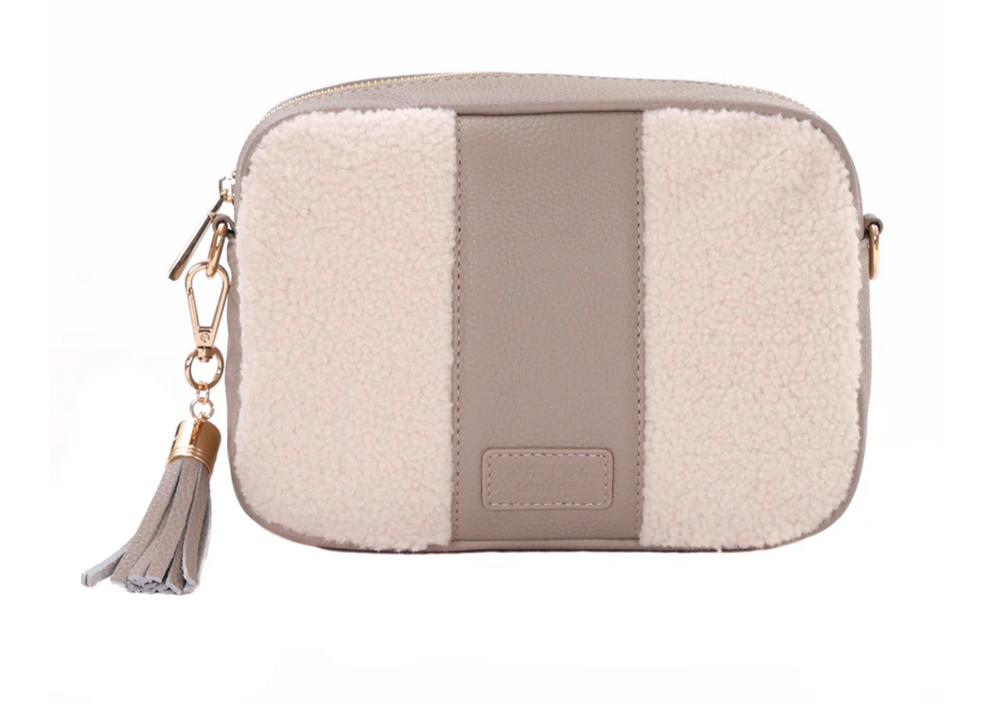 City Faux Fleece & leather Bag