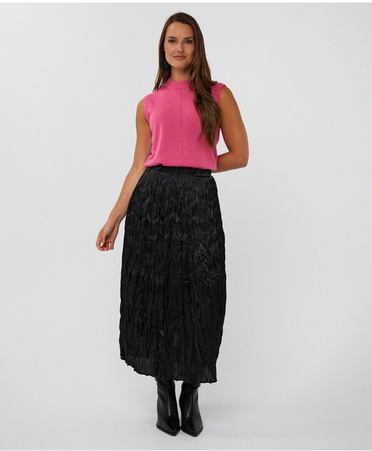 Changeant Plisse Skirt