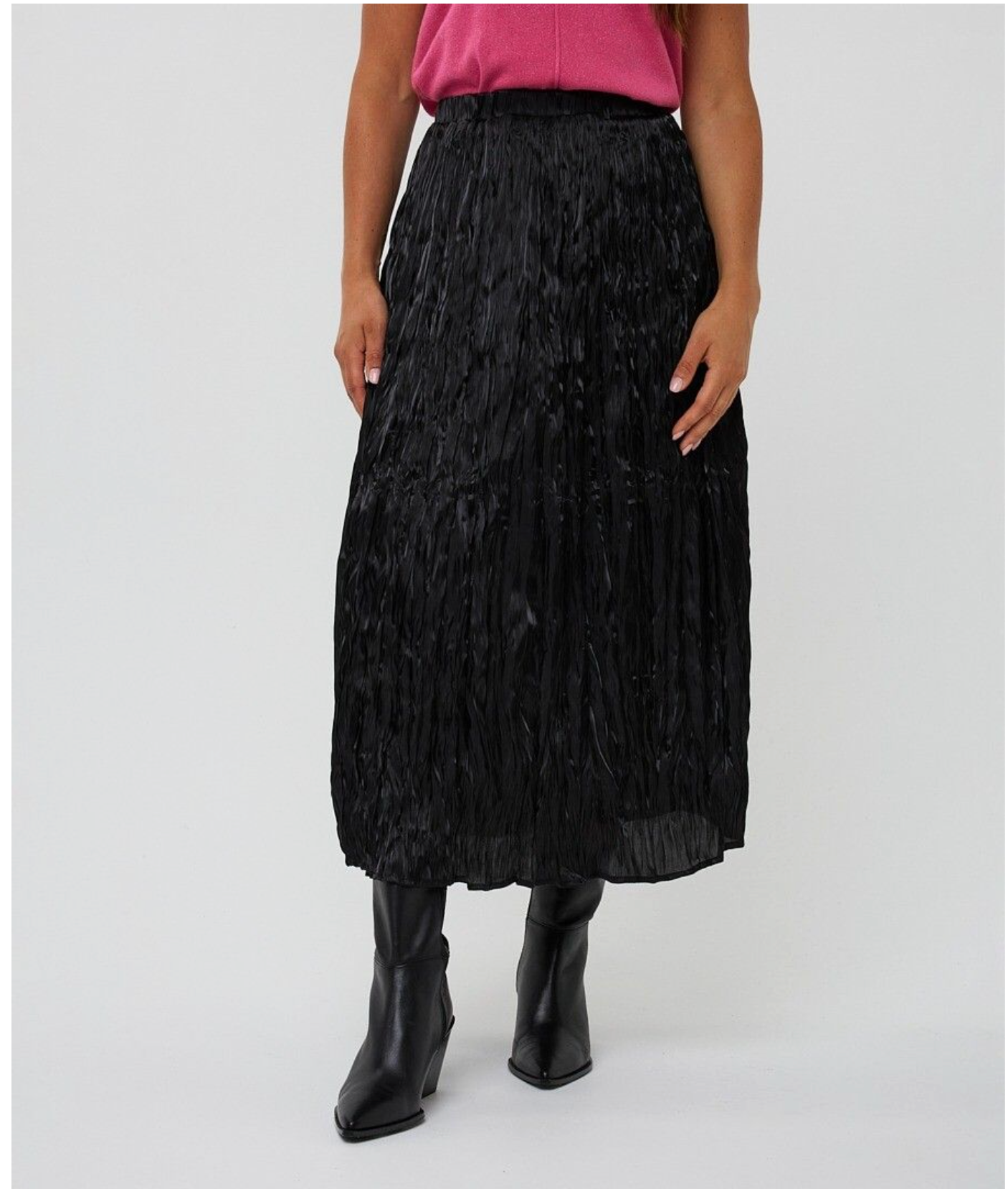 Changeant Plisse Skirt