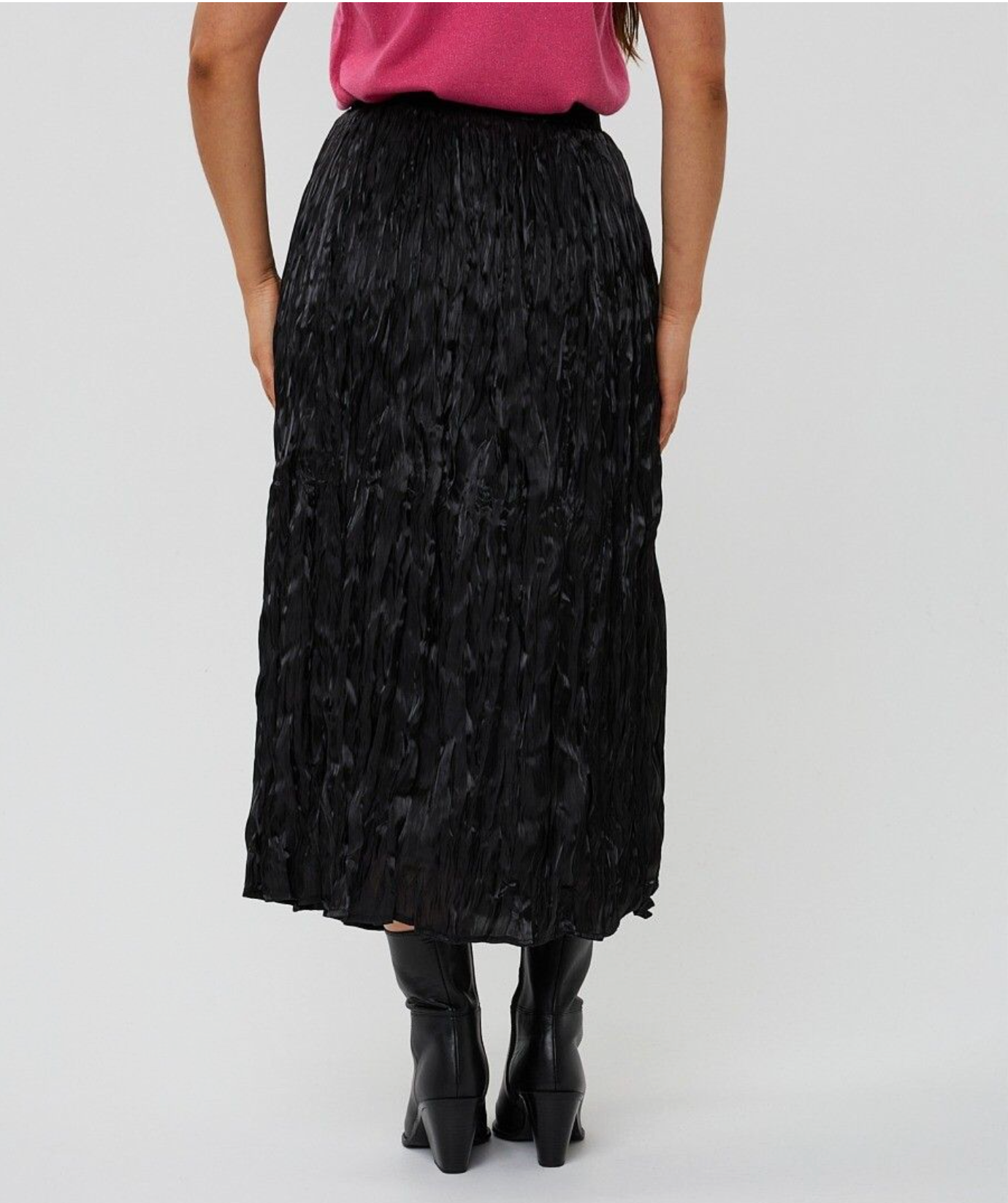 Changeant Plisse Skirt