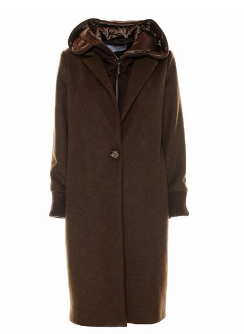 Woven Coat w/ Knitted Sparkly Insert