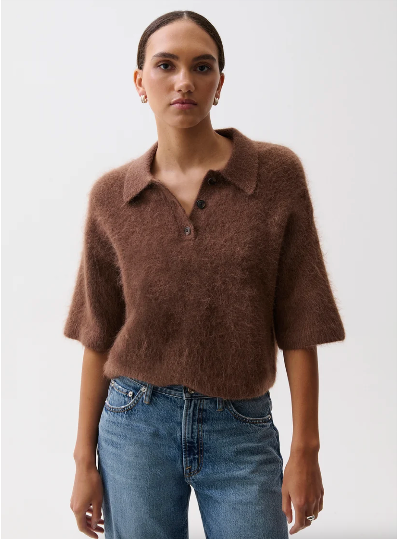 Nadya Boxy Polo Sweater