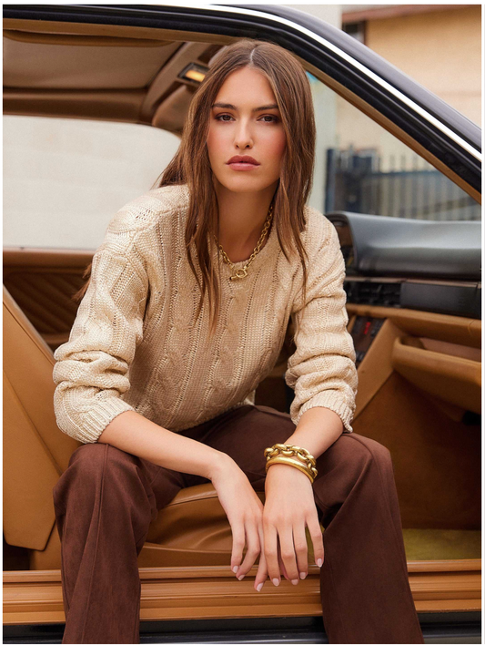 Levie Metallic Sweater