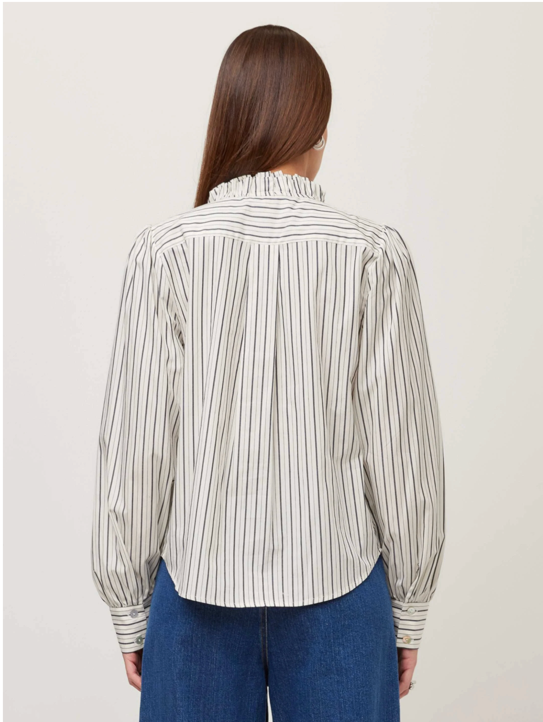 Lizzy Stripe Long Sleeve Ruffle Top