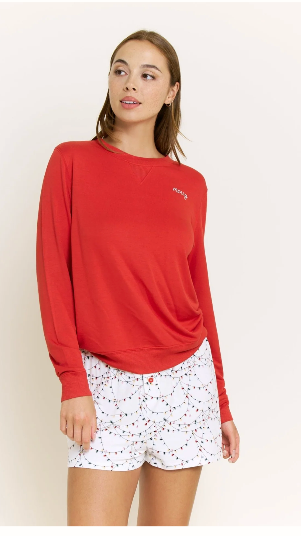 Sweetheart Long Sleeve Shortie Set