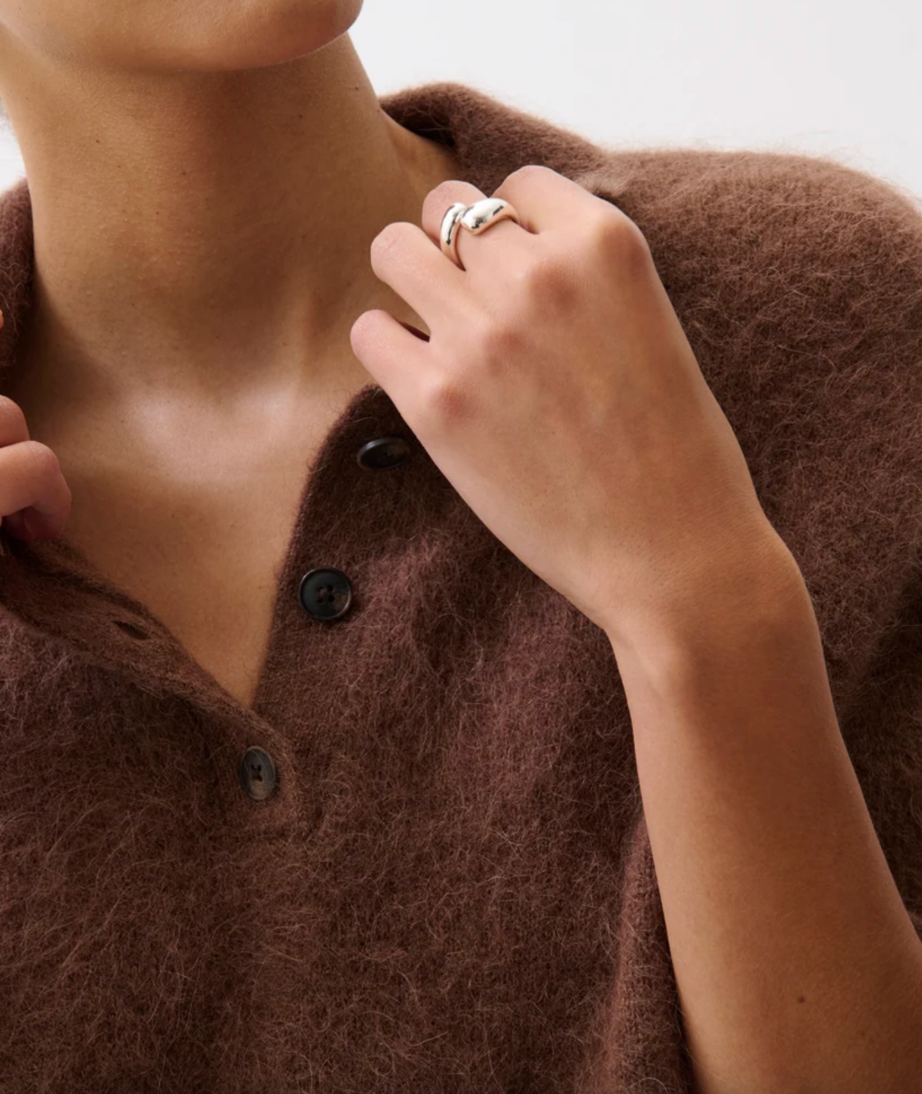 Nadya Boxy Polo Sweater