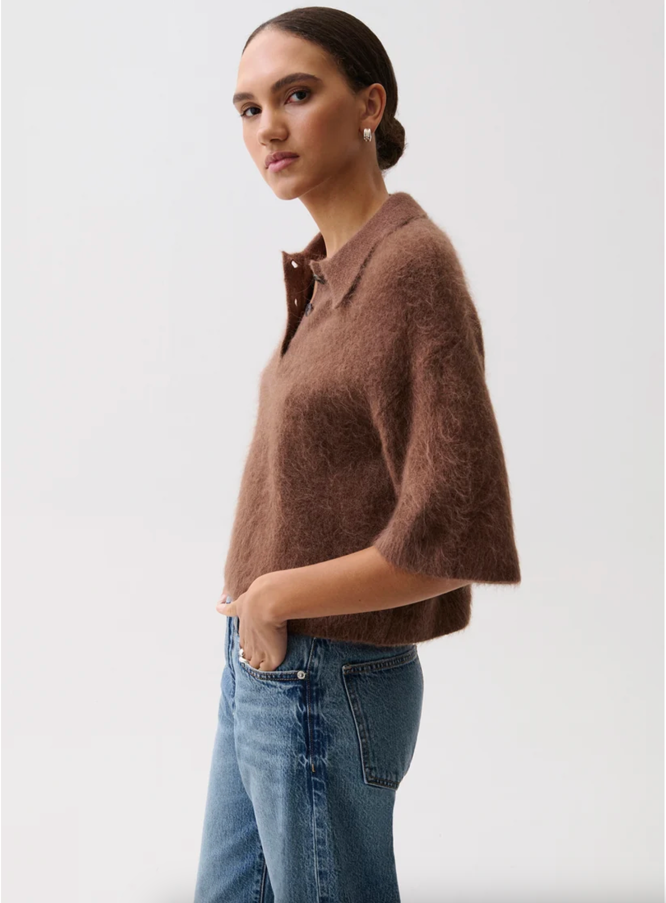Nadya Boxy Polo Sweater