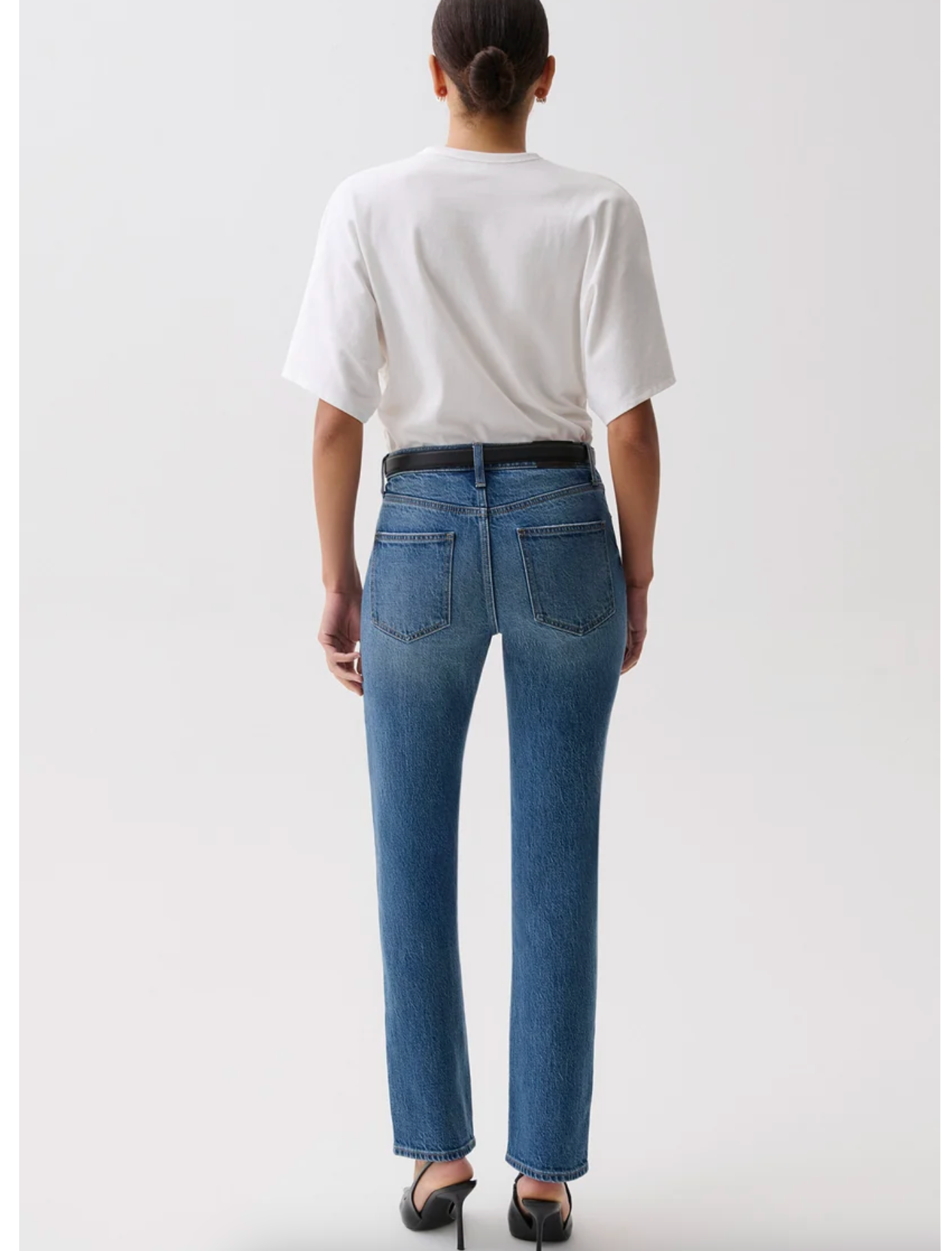 Aleks Mid Rise Straight - Sea Salt