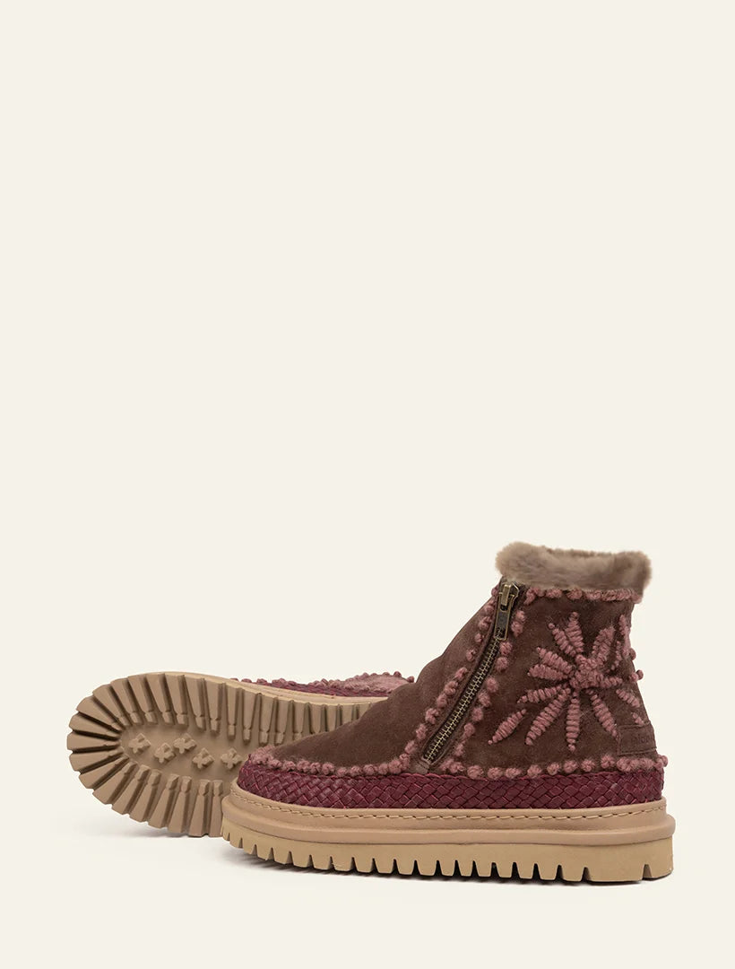 Setsu 4.0 Floral - Choc. Suede w Rosso