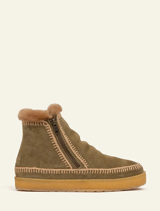 Setsu Crochet - Fern Suede w Beige