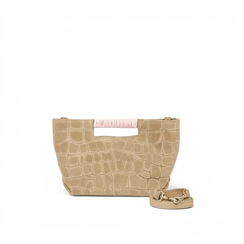 Mini Ella Crossbody in Embossed Suede