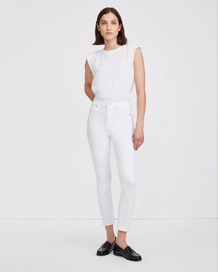 High Waist Ankle Skinny - Luxe White