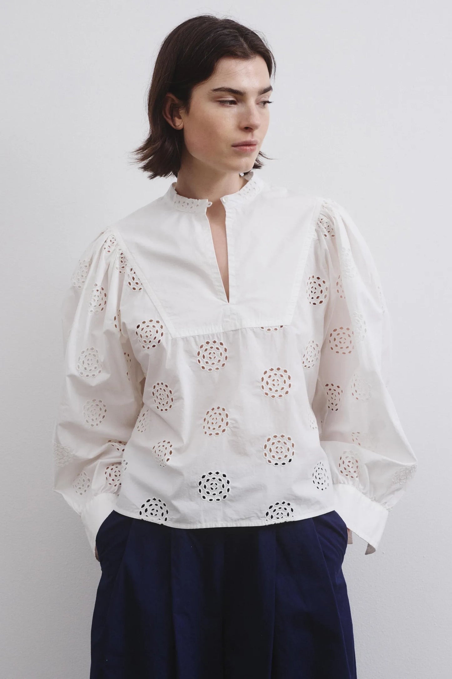 Cotton Broderie Anglaise Shirt