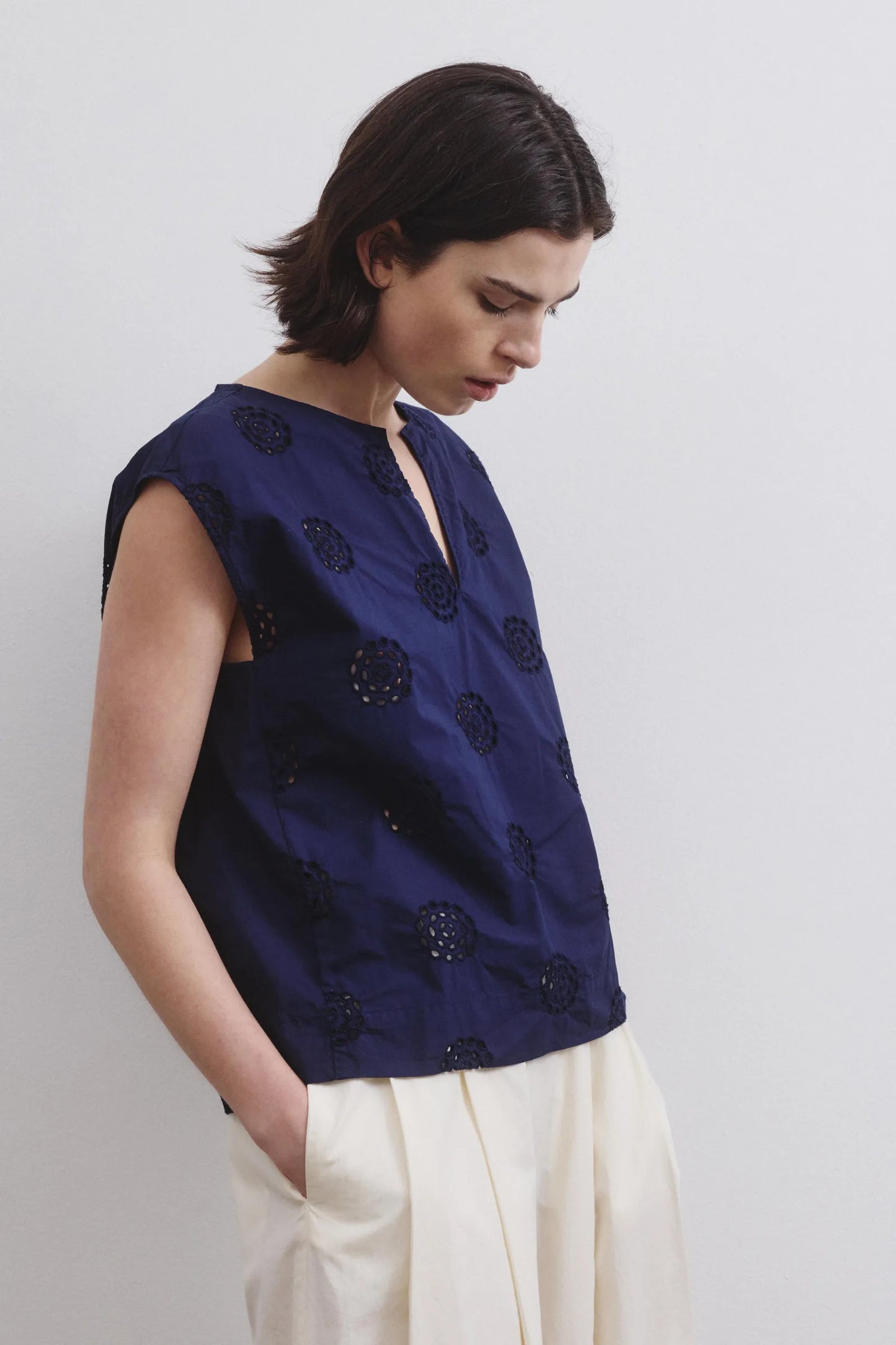 Cotton Broderie Anglaise Tank