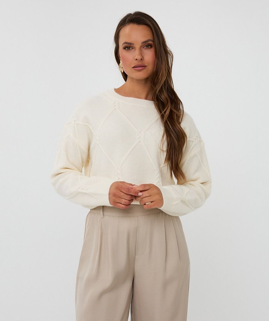 Square Cable Sweater
