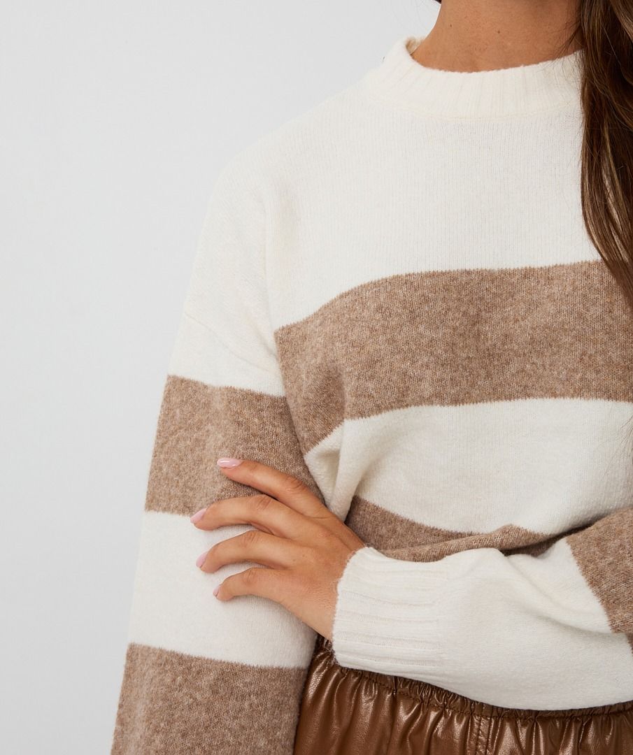 Melange Striped Sweater