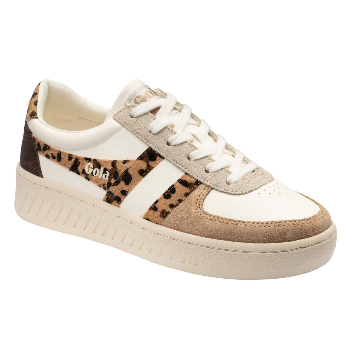Grandslam Safari Sneaker - Off White/Leopard