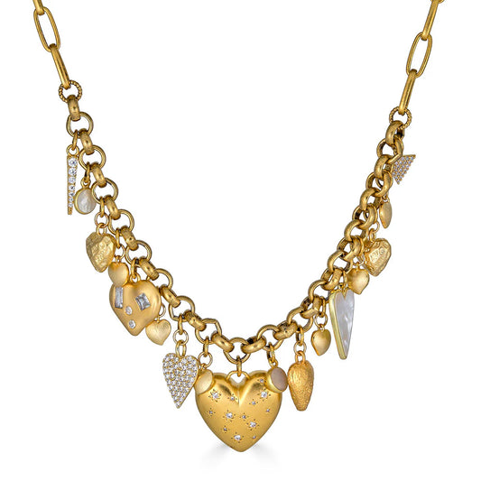 Full Heart Charm Necklace