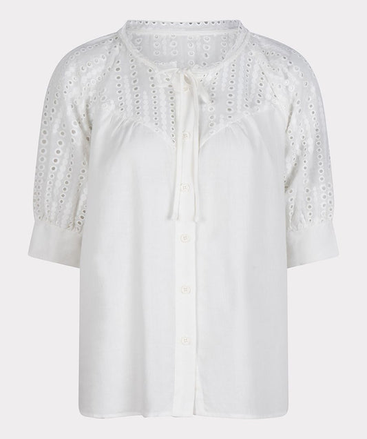 Embroidered Linen Blouse