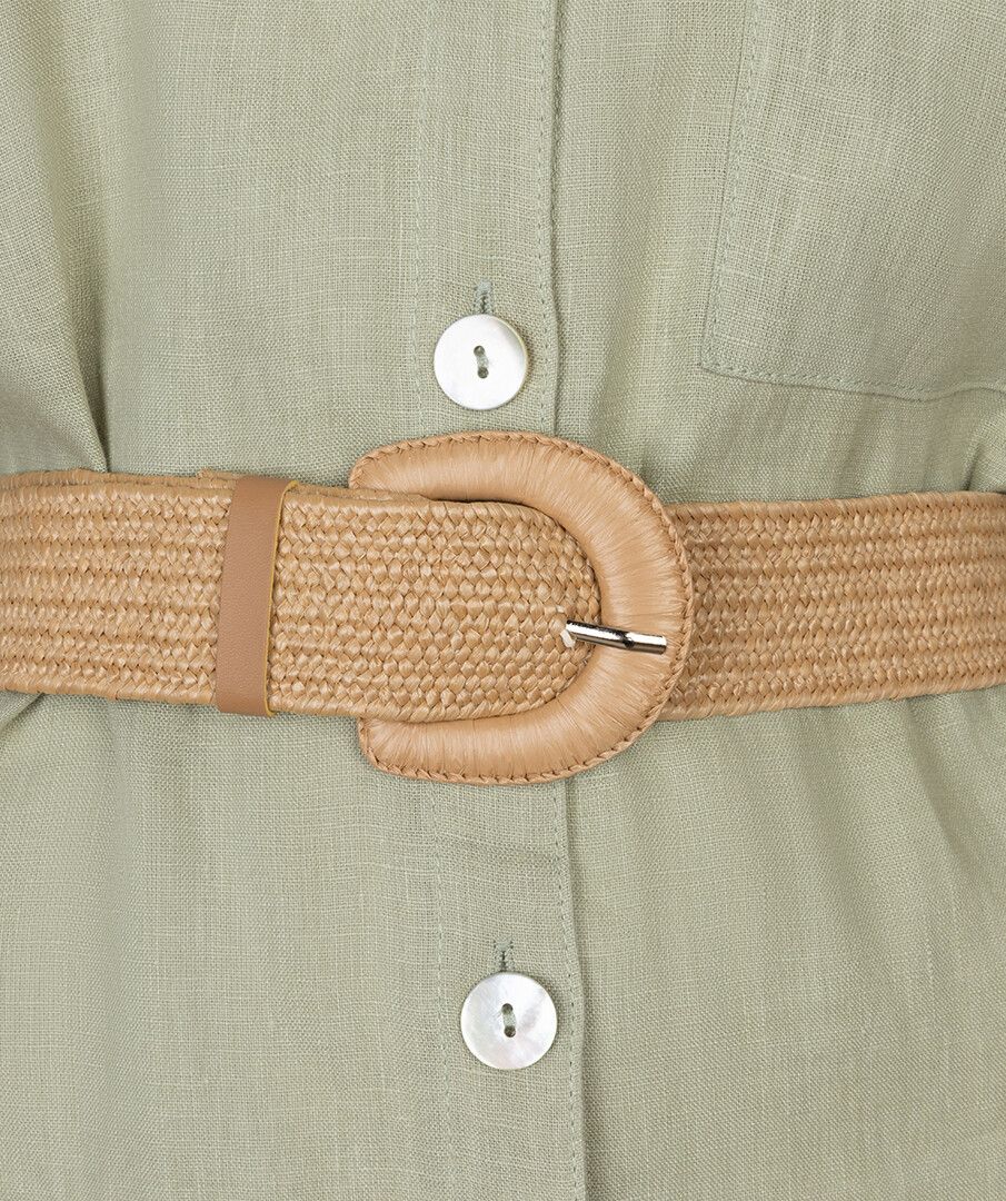 Linen Dress with Belt