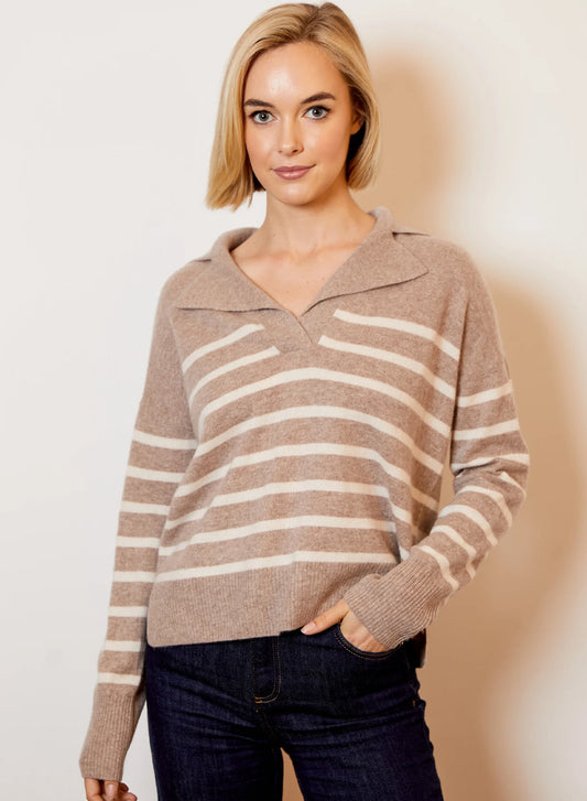 Notched Collar Sweater