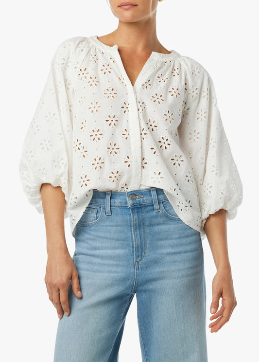 The Andie Broderie Blouse
