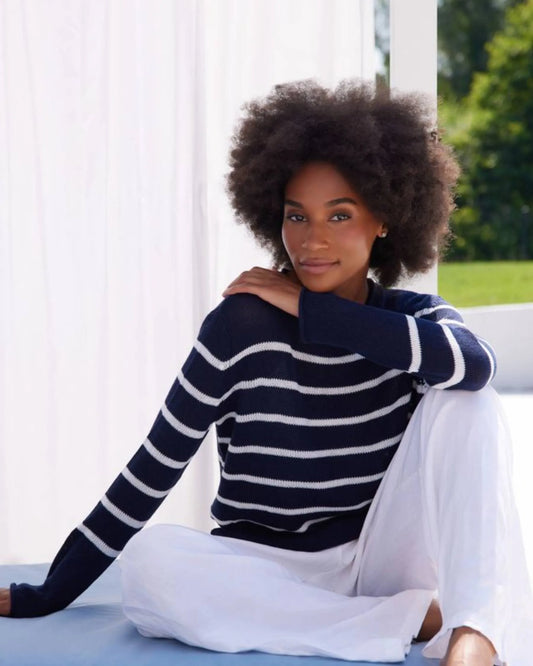 Charlotte Striped Crew Sweater