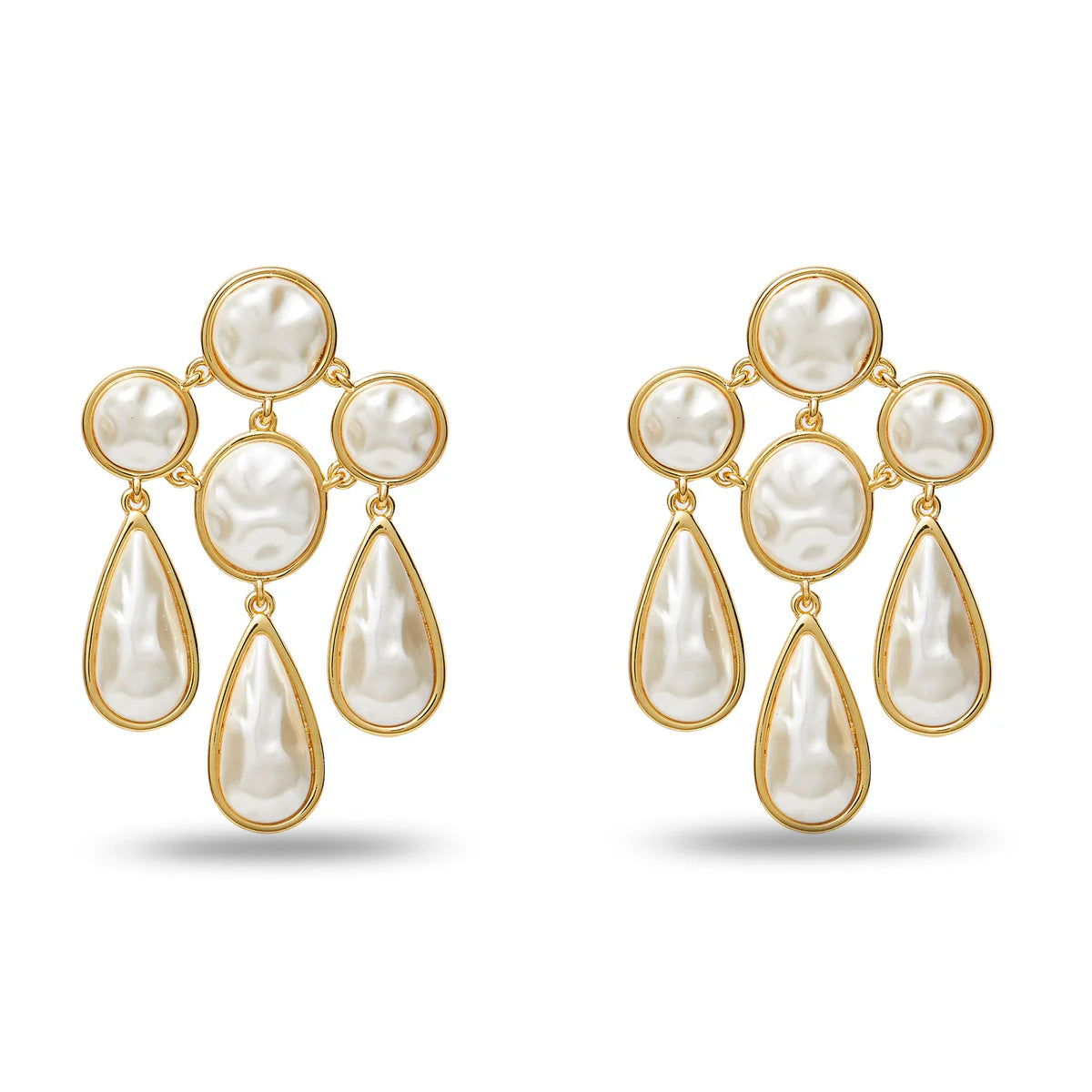 Pearl Reflection Chandelier Earrings