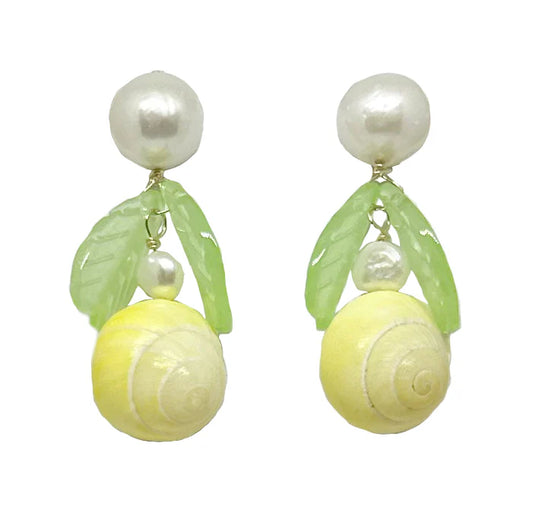 Limencello Pearl Drop Earrings