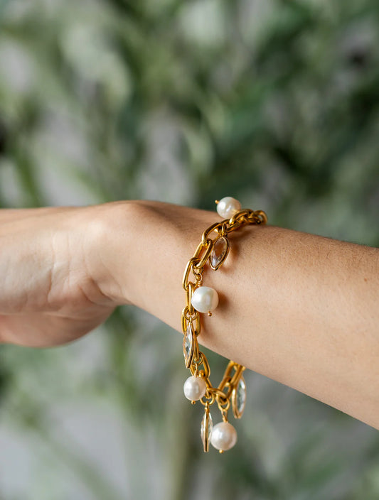 Marquise & Pearl Bracelet