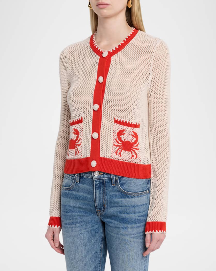 Mesh Cardigan w/ Crab Pockets