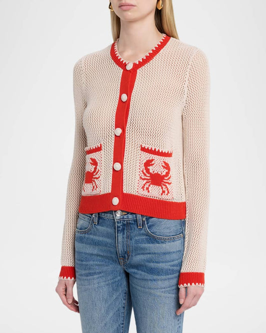 Mesh Cardigan w/ Crab Pockets
