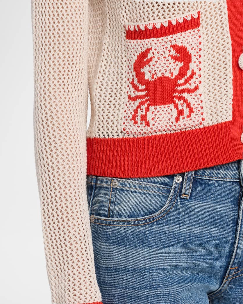 Mesh Cardigan w/ Crab Pockets