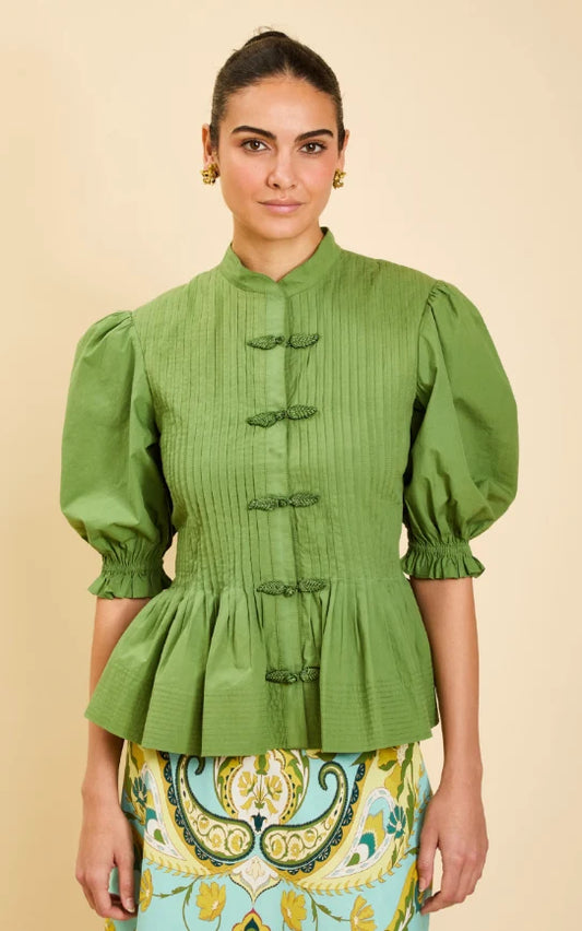 Calvin Pintucked Top