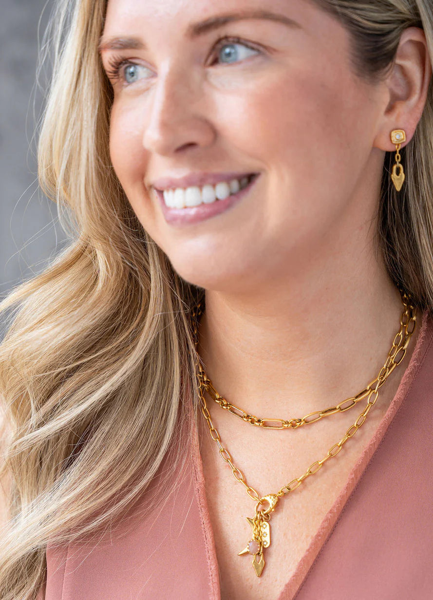 Peach Moonstone Necklace