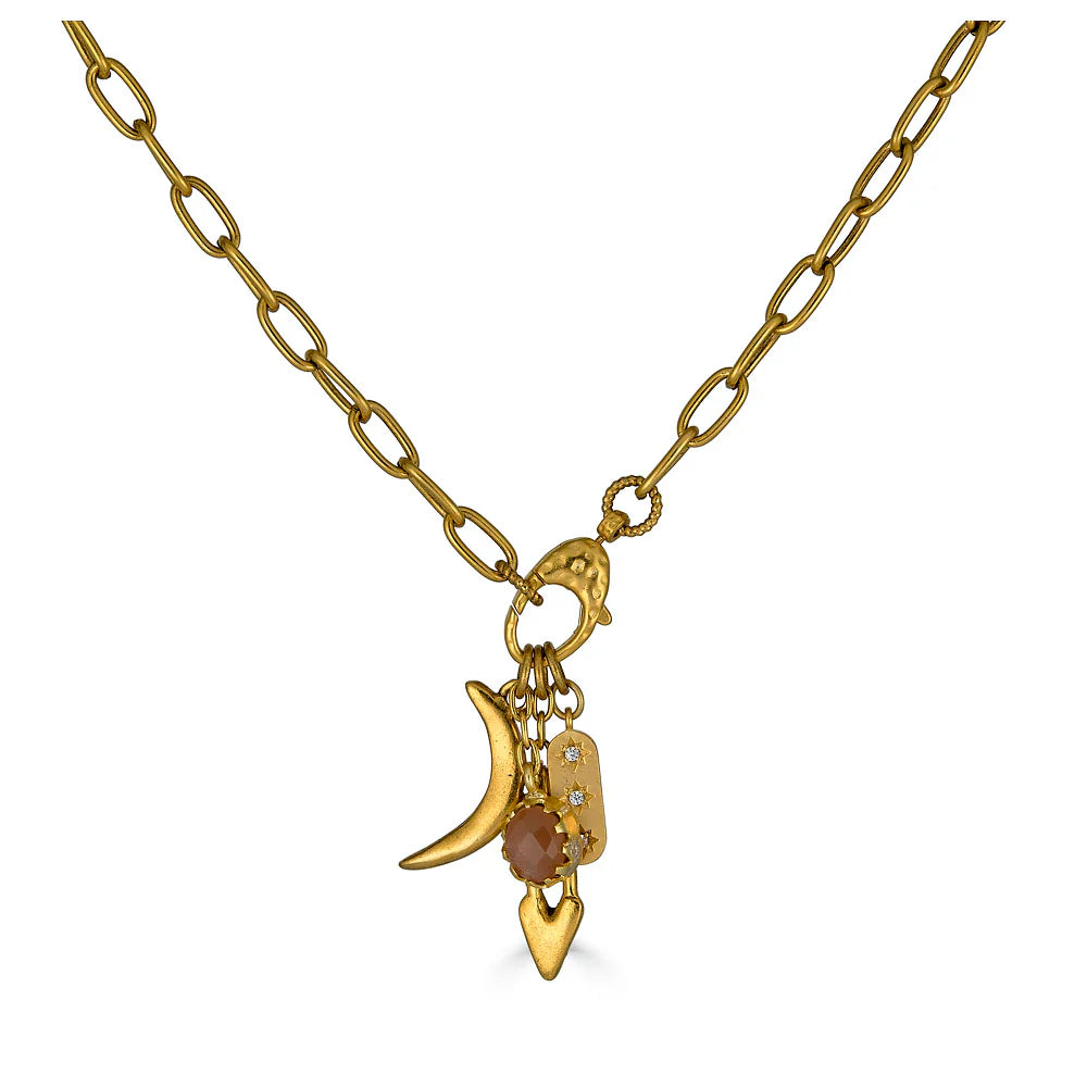 Peach Moonstone Necklace