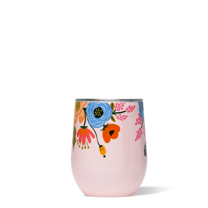 Stemless Cup - Lively Floral Blush
