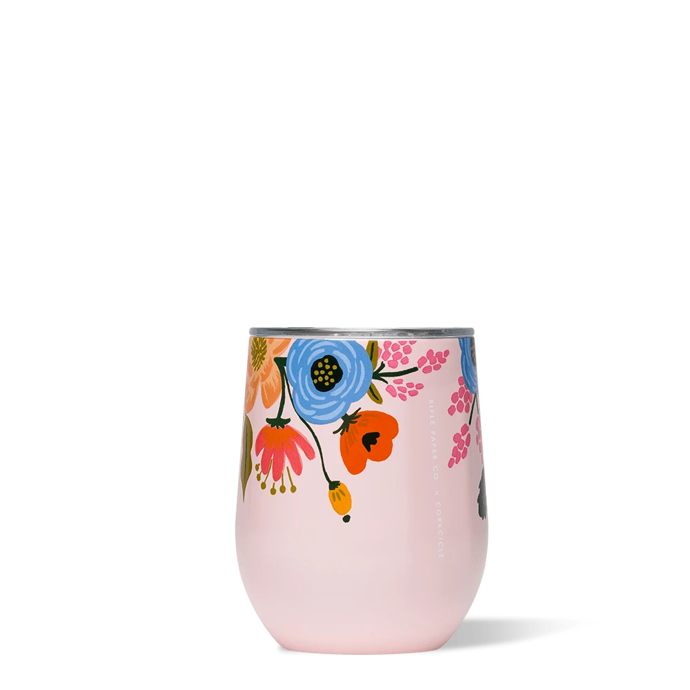 Stemless Cup - Lively Floral Blush